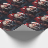 スコティッシュテリアサンタクロースフェスティバルクリスマス ラッピングペーパー (角)