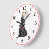 スコティッシュテリアシェフクロック ラージ壁時計 (傾斜)