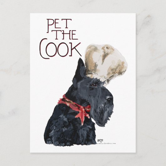 スコティッシュテリアシェフ ポストカード (正面)
