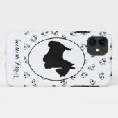 スコティッシュテリアシルエットハートとポープリント Case-Mate iPhoneケース (裏面(横))