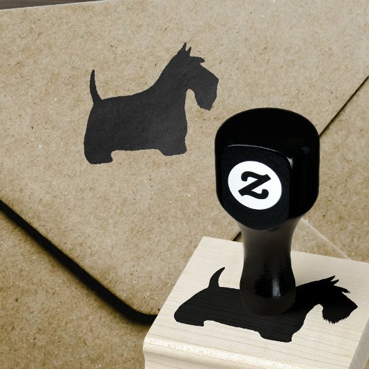 スコティッシュテリアシルエット | Scottie犬 ラバースタンプ
