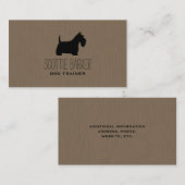 スコティッシュテリアシルエット | Scottie犬 名刺 (正面/裏面)