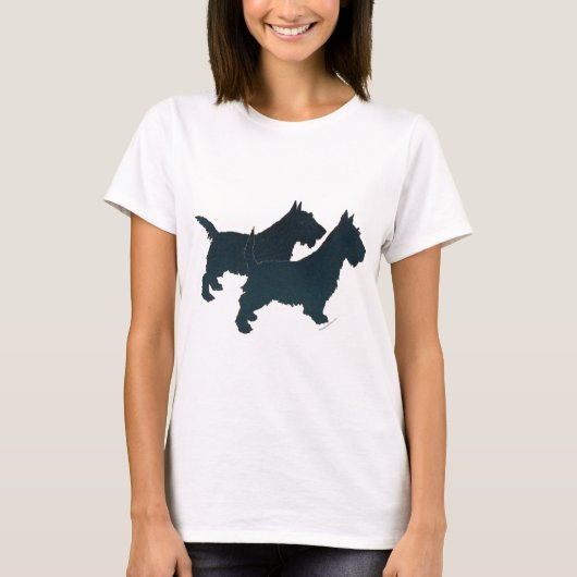 スコティッシュテリアシルエット Tシャツ (正面)