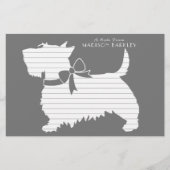 スコティッシュテリアスコティドッグパピースコットステイティオン 便箋 (正面)