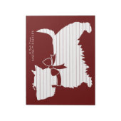 スコティッシュテリアスコティドッグパピースコットメモ帳 ノートパッド (回転)