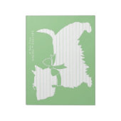 スコティッシュテリアスコティドッグパピースコットメモ帳 ノートパッド (回転)