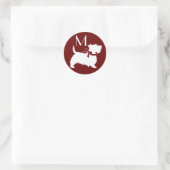 スコティッシュテリアスコティドプピースコットティクラシック ラウンドシール (バッグ)