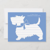 スコティッシュテリアスコティドプピースコティ サンキューカード (正面)