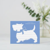 スコティッシュテリアスコティドプピースコティ サンキューカード (スタンド正面)