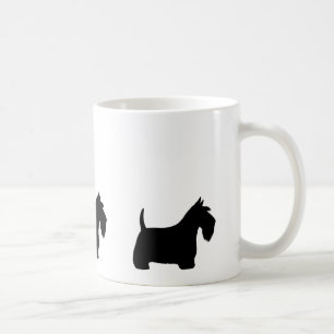 スコティッシュテリアススコッティー犬シルエット コーヒーマグカップ