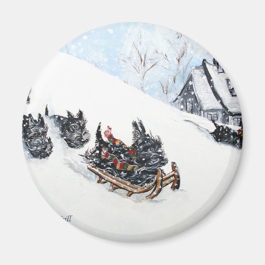 スコティッシュテリアズスレディング マグネット (正面)