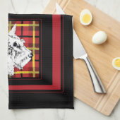 スコティッシュテリアズティータオル キッチンタオル (四つ折り)