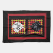 スコティッシュテリアズティータオル キッチンタオル (横)