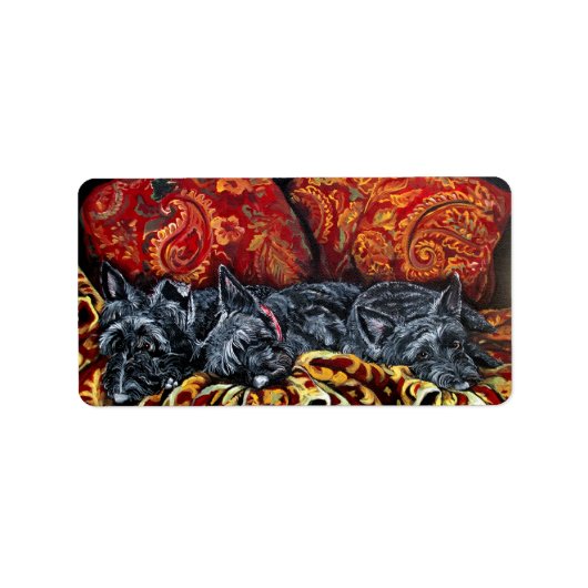 スコティッシュテリアソファ ラベル (正面)