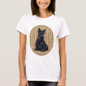 スコティッシュテリアタータンデザイン Tシャツ (正面)