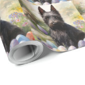 スコティッシュテリアドッグとイースターエッグホリデー ラッピングペーパー (ロールコーナー)