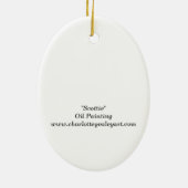 スコティッシュテリアドッグアートオーナメントオーバル セラミックオーナメント (裏面)