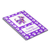スコティッシュテリアドッグシルエットポーパープルPY&B ノートブック (右側)
