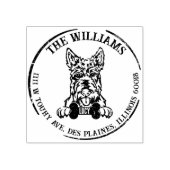 スコティッシュテリアドッグファミリー差出人住所 ラバースタンプ (インプリント)