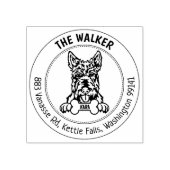 スコティッシュテリアドッグ差出人住所ファミリー ラバースタンプ (インプリント)