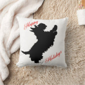 スコティッシュテリアハッピーホリデイズ クッション (ブランケット)