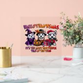 スコティッシュテリアハロウィンサンクスギビングクリスマス アクリルサイン (ウェディング)