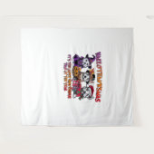 スコティッシュテリアハロウィンサンクスギビングクリスマス タペストリー (正面(横))