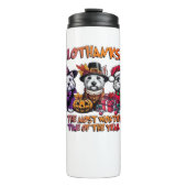 スコティッシュテリアハロウィンサンクスギビングクリスマス タンブラー (正面)