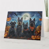 スコティッシュテリアハロウィン不気味 カード (正面)