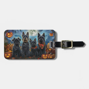 スコティッシュテリアハロウィン不気味 ラゲッジタグ