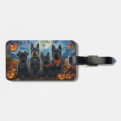 スコティッシュテリアハロウィン不気味 ラゲッジタグ (裏面横)
