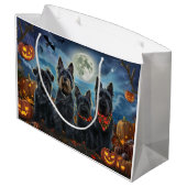 スコティッシュテリアハロウィン不気味 ラージペーパーバッグ (裏面アングル)