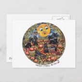 スコティッシュテリアハロウィーンピクニック ポストカード (正面/裏面)