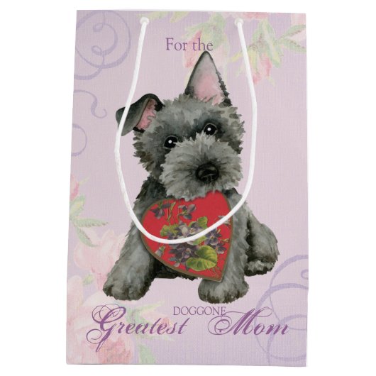 スコティッシュテリアハートママミディアム抱き枕 ミディアムペーパーバッグ (裏面)