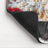 スコティッシュテリアバイクリスマスツリー マウスパッド (コーナー)