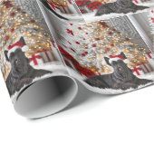 スコティッシュテリアバイクリスマスツリー ラッピングペーパー (ロールコーナー)