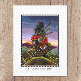 スコティッシュテリアバグパイプキルドッグカスタム ポストカード