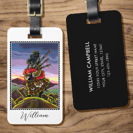 スコティッシュテリアバグパイプキルドッグカスタム ラゲッジタグ