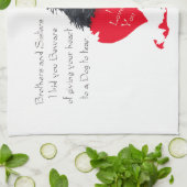 スコティッシュテリアバレンタイン キッチンタオル (折り畳み)