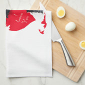 スコティッシュテリアバレンタイン キッチンタオル (四つ折り)