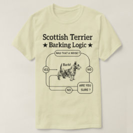 スコティッシュテリアバーキングロジックおもしろい犬皮肉 Tシャツ