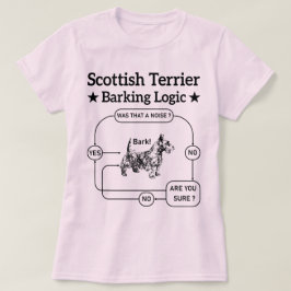 スコティッシュテリアバーキングロジックおもしろい犬皮肉 Tシャツ