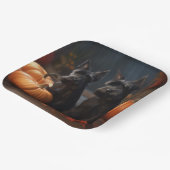 スコティッシュテリアパピーオータムデライトカボチャ ペーパープレート (傾斜あり)