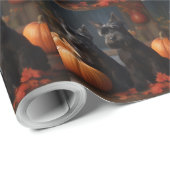 スコティッシュテリアパピーオータムデライトカボチャ ラッピングペーパー (ロールコーナー)