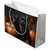 スコティッシュテリアパピーオータムデライトカボチャ ラージペーパーバッグ (裏面アングル)