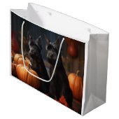 スコティッシュテリアパピーオータムデライトカボチャ ラージペーパーバッグ (正面アングル)