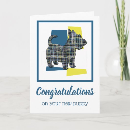 スコティッシュテリアパピードッグお祝い挨拶 カード (正面)