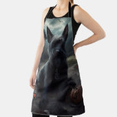 スコティッシュテリアパンプキンスハロウィーン怖い エプロン (インサイチュ)