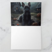 スコティッシュテリアパンプキンスハロウィーン怖い カード (内部)