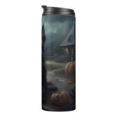 スコティッシュテリアパンプキンスハロウィーン怖い タンブラー (回転右)